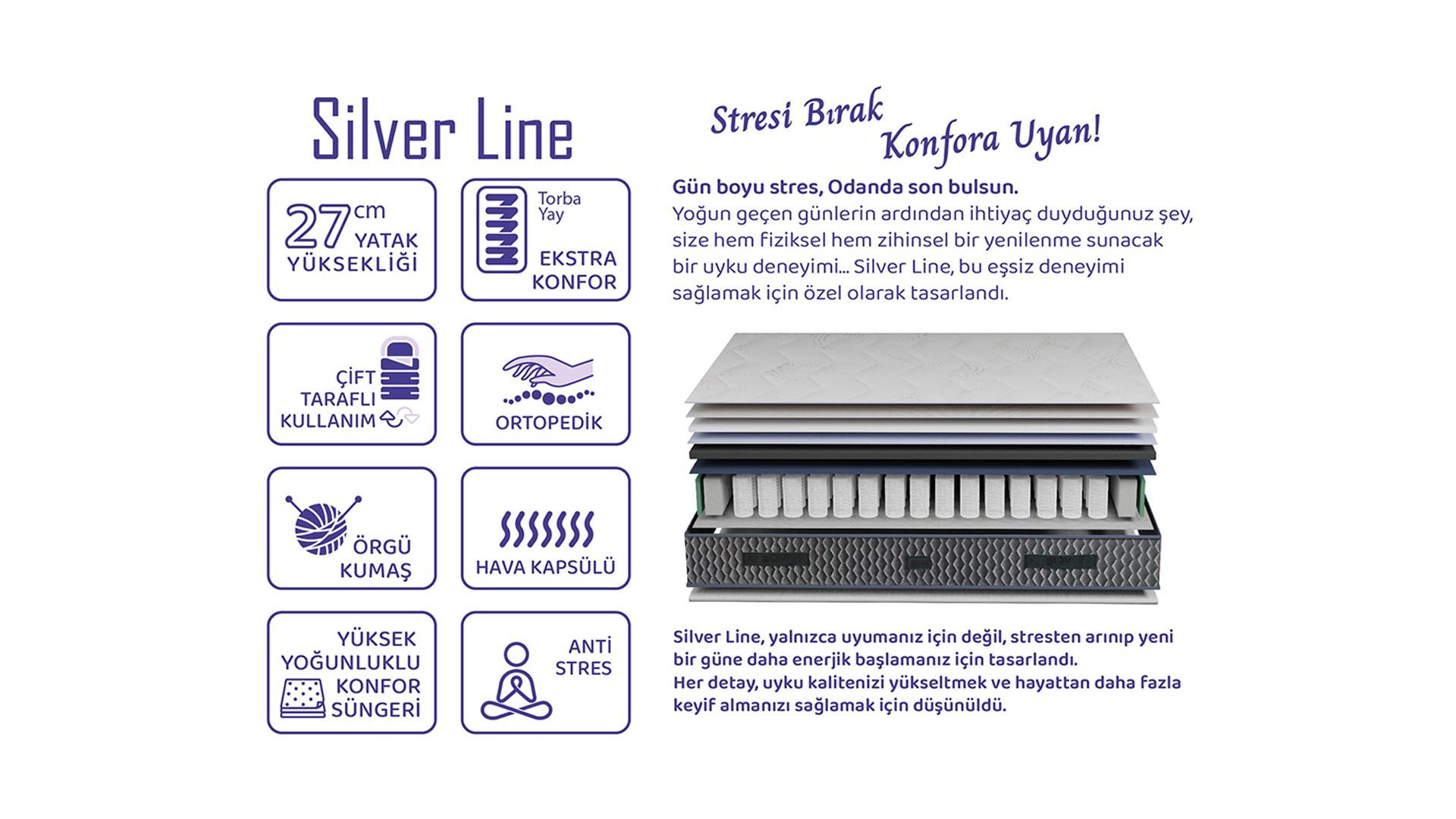 Silver Line Yatak 120*200