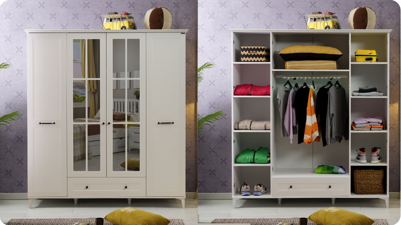 4 Kapaklı Dolap Kaç cm? Ölçüler ve Kullanım Alanları