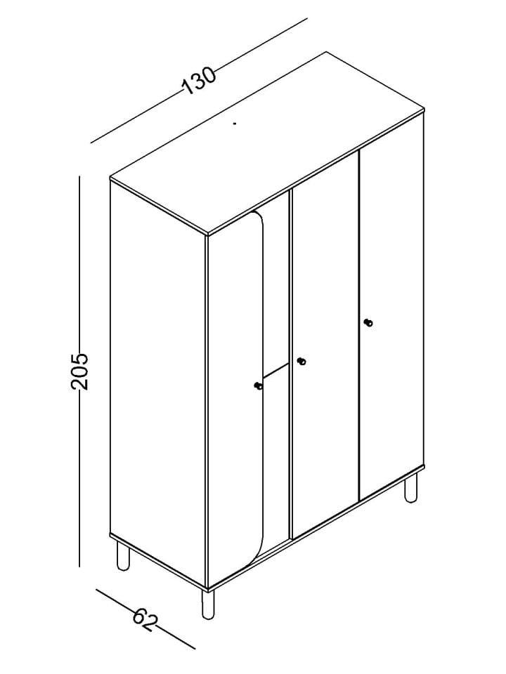 Sofia 3 Kapaklı Dolap
