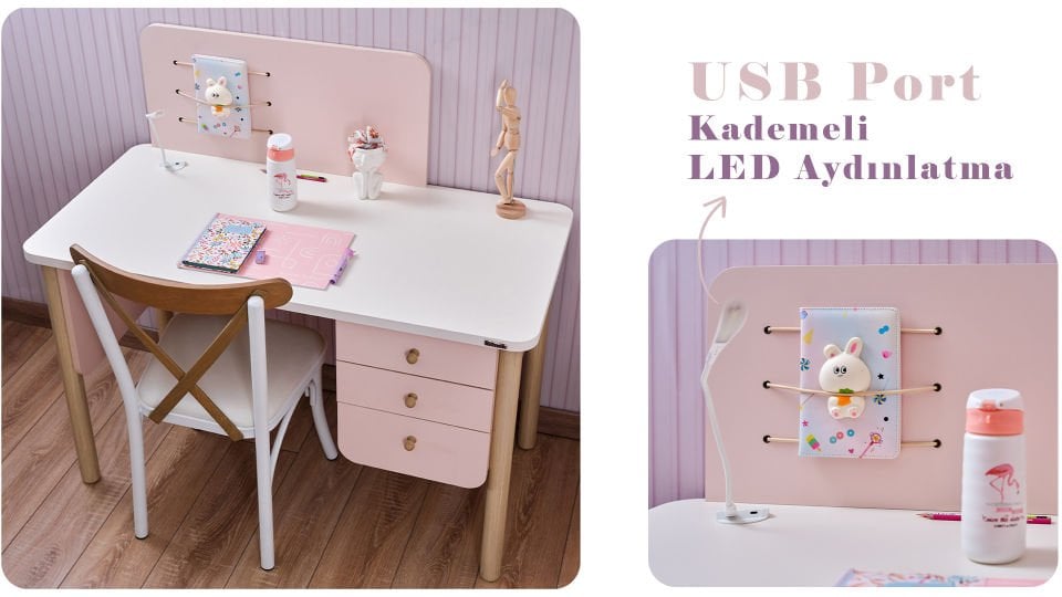Sofia Çalışma Masası + Üst Modül (Küçük)