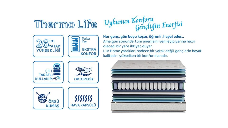 Thermo Life Yatak - 100x208