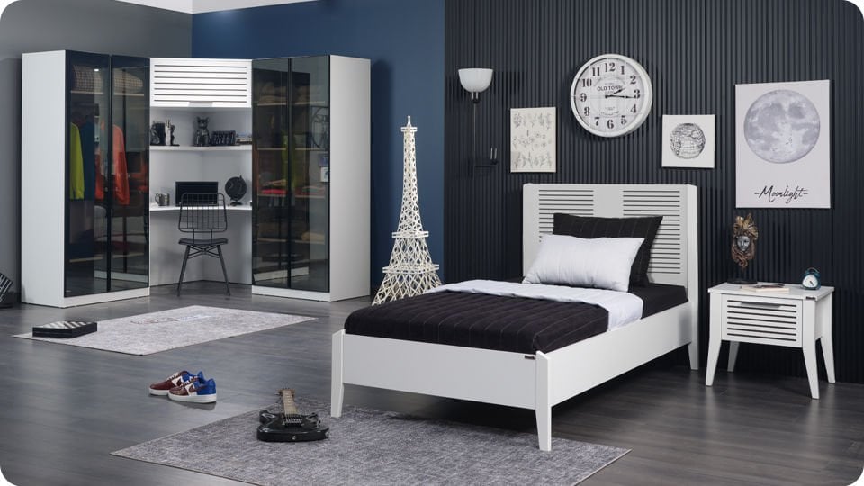 Twin 2 Li Cam Kapaklı Dolap