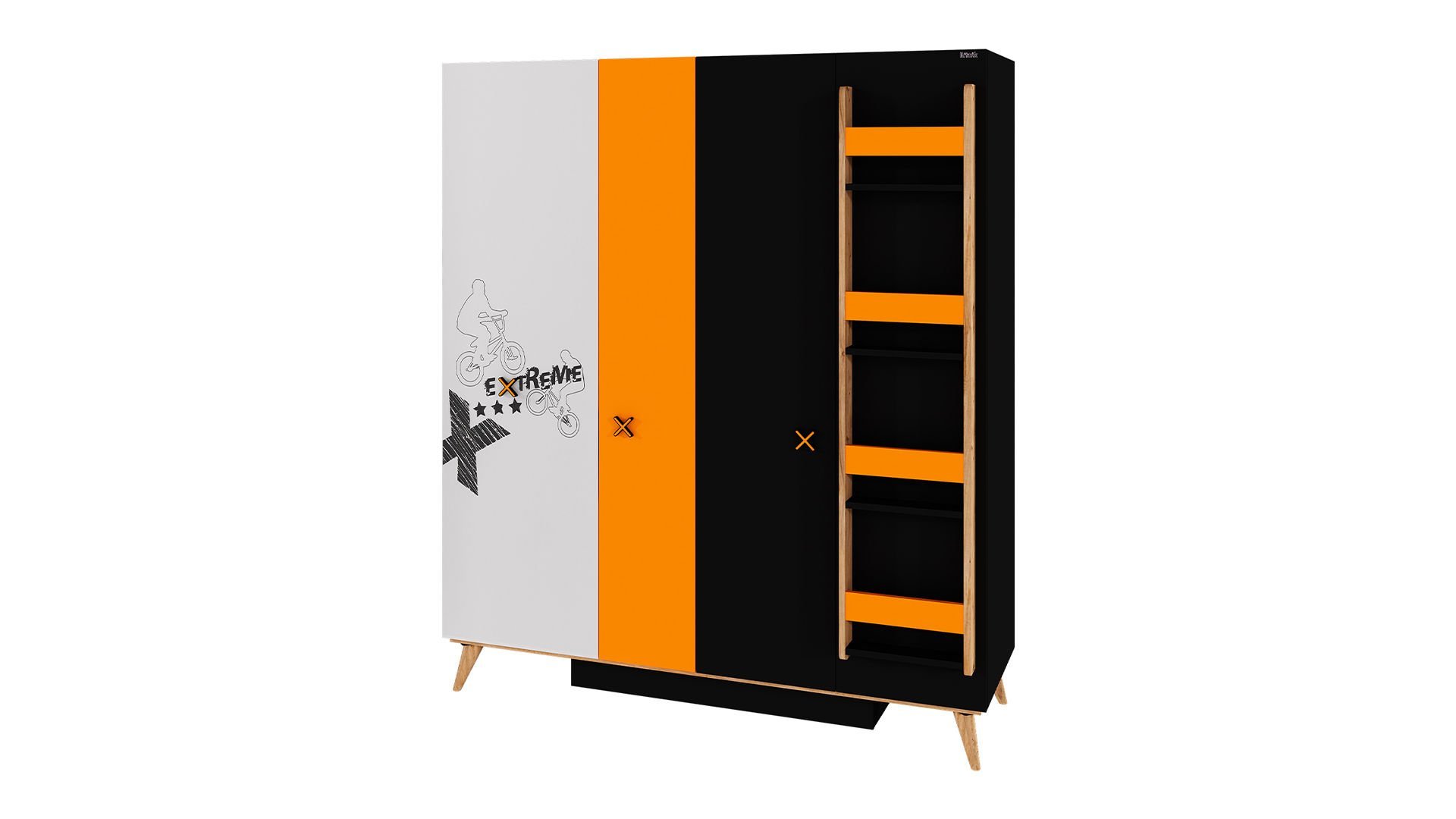 Extreme 4 Kapaklı Dolap – Şık ve Fonksiyonel Yatak Odası Dolabı