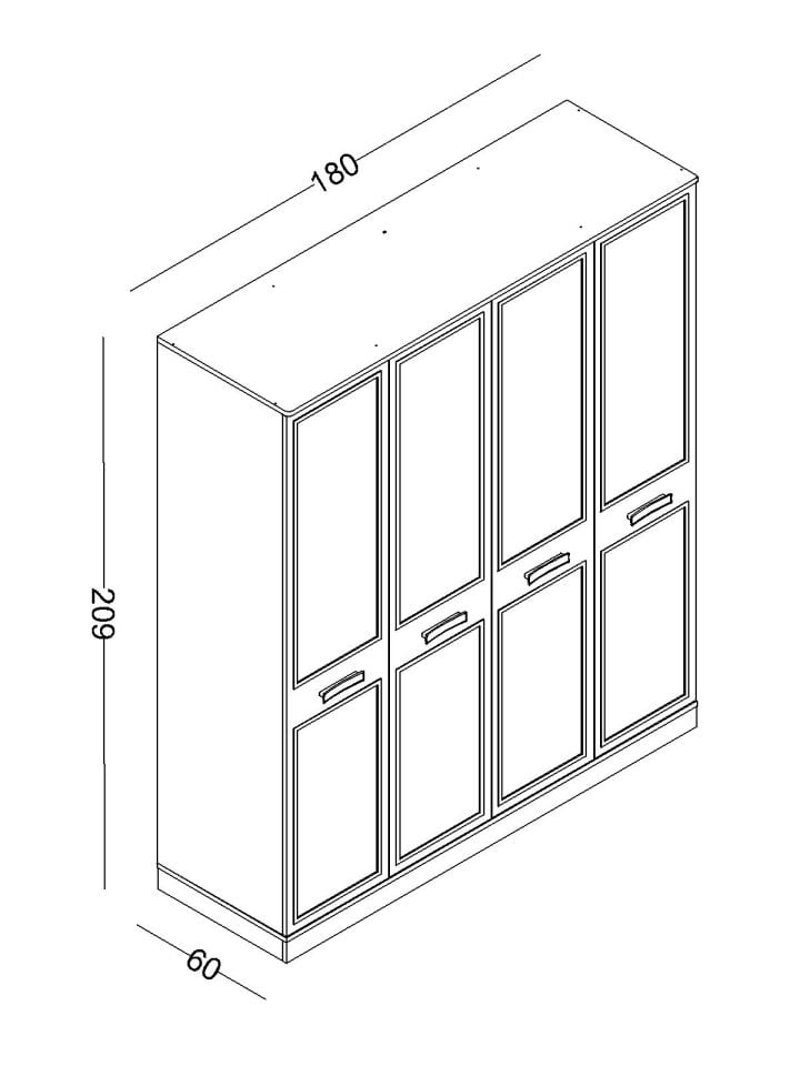 Rixos 4 Kapaklı Dolap