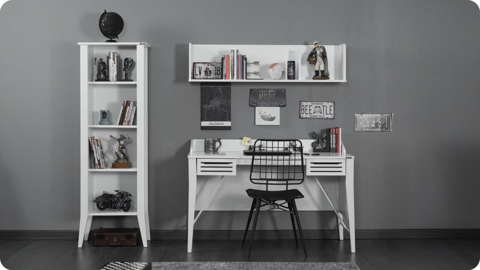 Twin Çalışma Masası + Üst Modül
