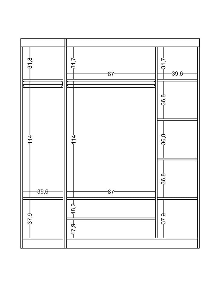 Linda 4 Kapaklı Dolap