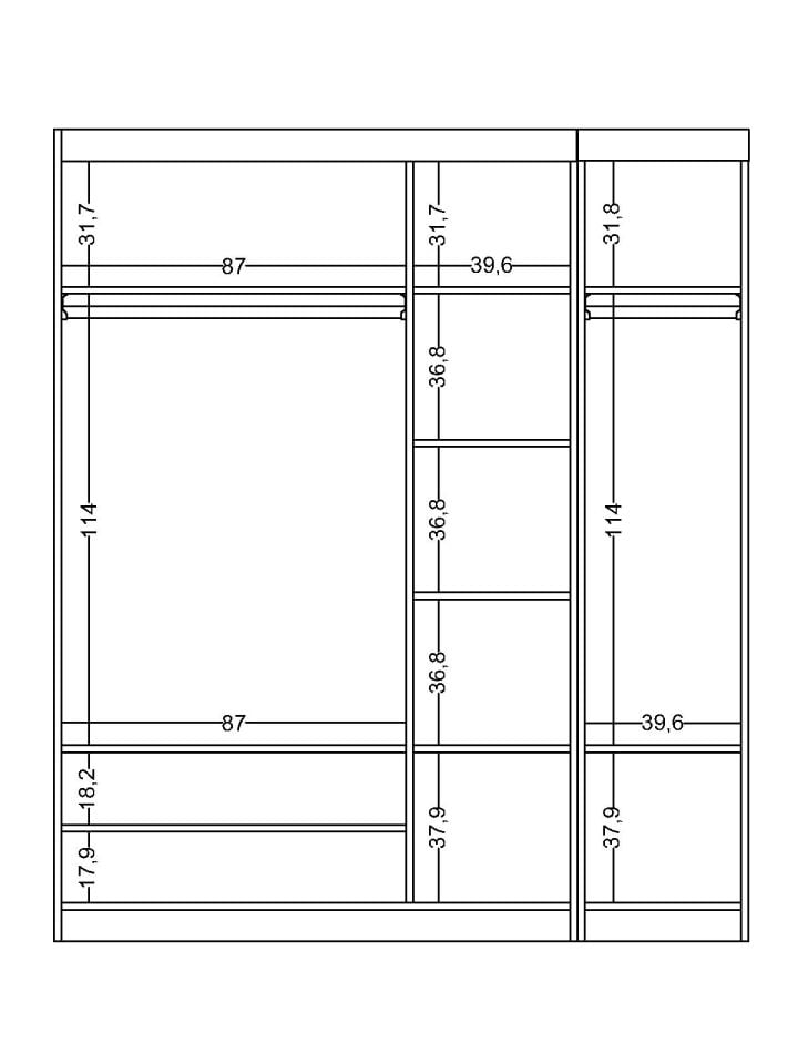 Linda 4 Kapaklı Dolap