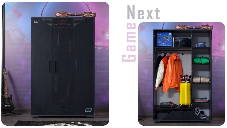 Next Game 3 Kapaklı Dolap Lite