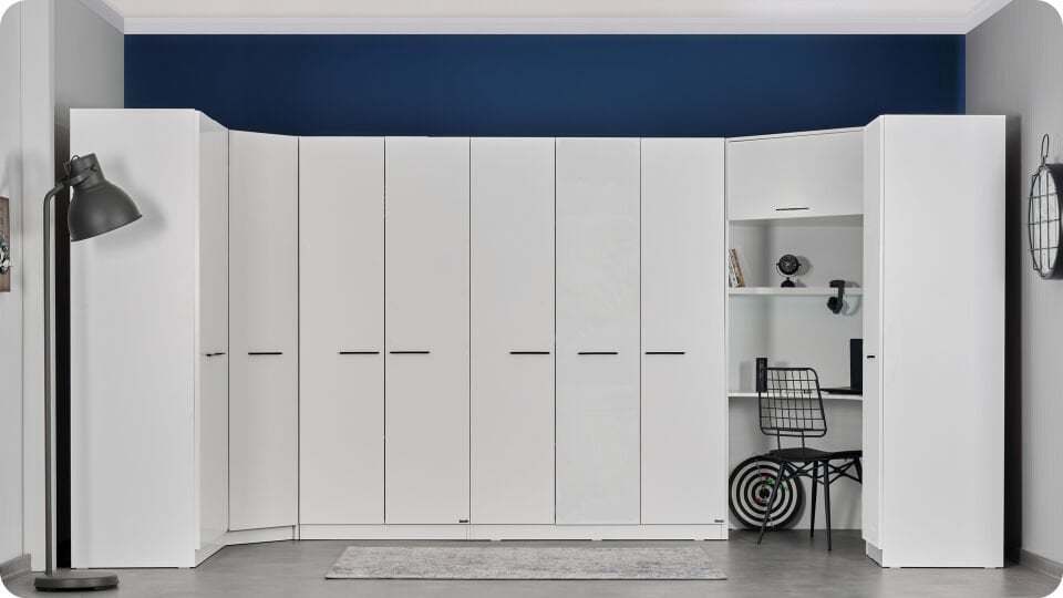 Twin Tekli Ahşap Kapaklı Dolap