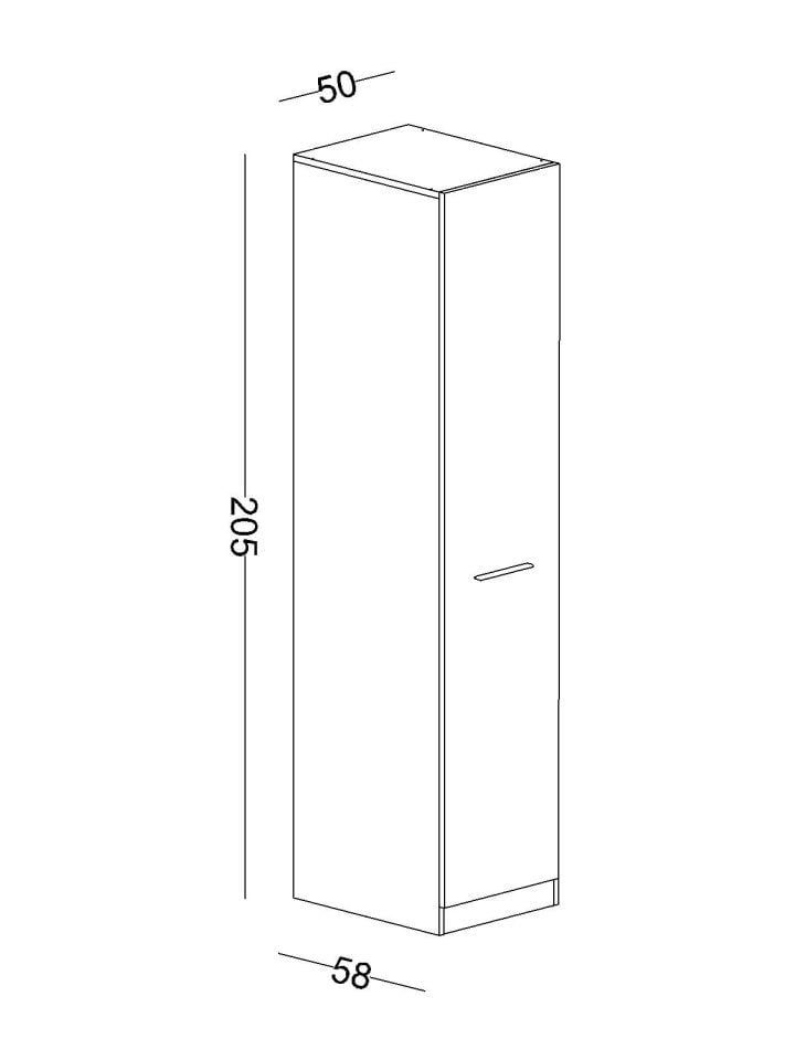 Twin Tekli Ahşap Kapaklı Dolap