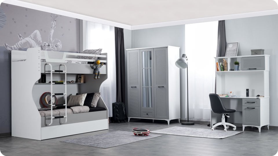 Plus Compact Ranza Metal Merdivenli Gri