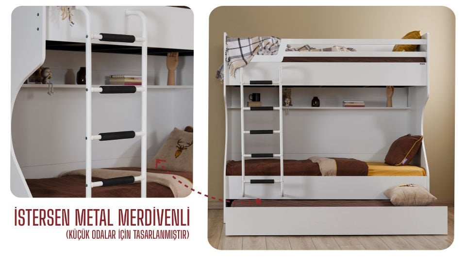 Plus Compact Ranza Metal Merdivenli Beyaz