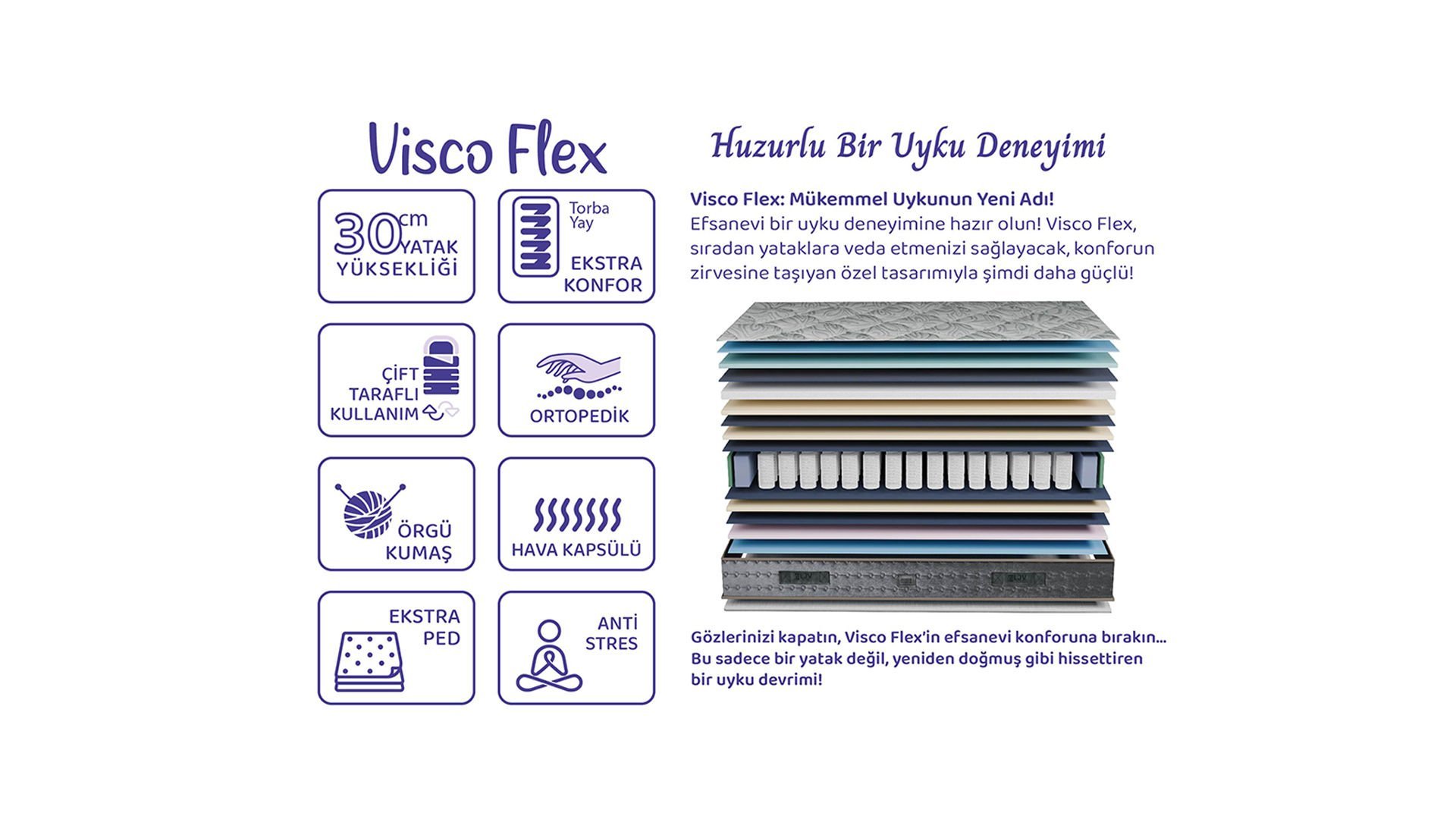 Visco Flex Yatak 100*200