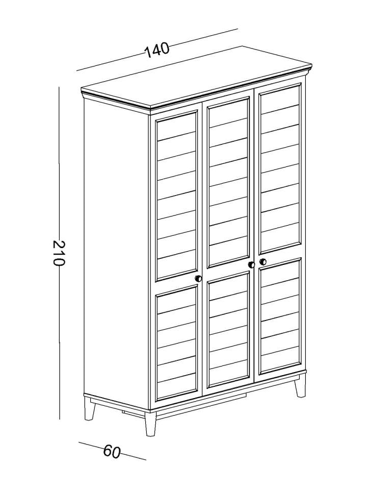 Magna 3 Kapaklı Dolap