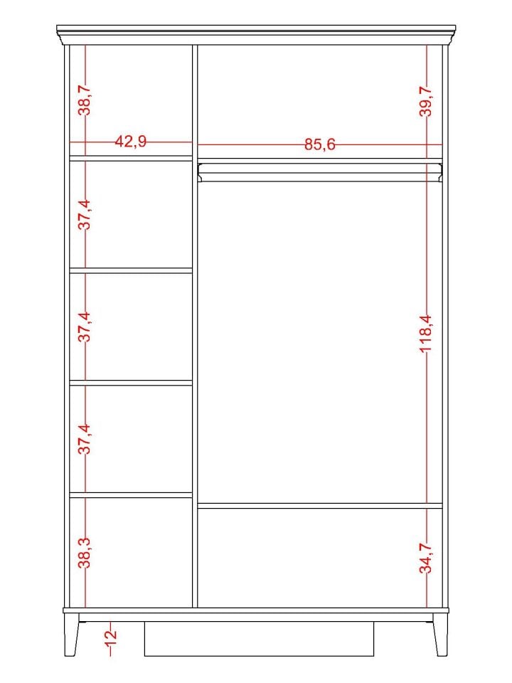 Magna 3 Kapaklı Dolap