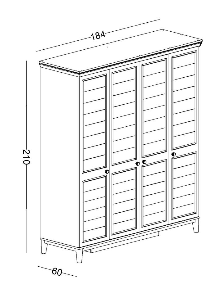 Magna 4 Kapaklı Dolap