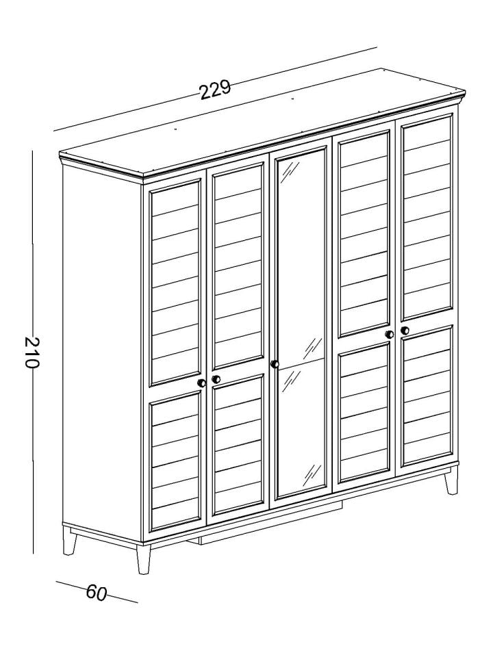 Magna 5 Kapaklı Dolap