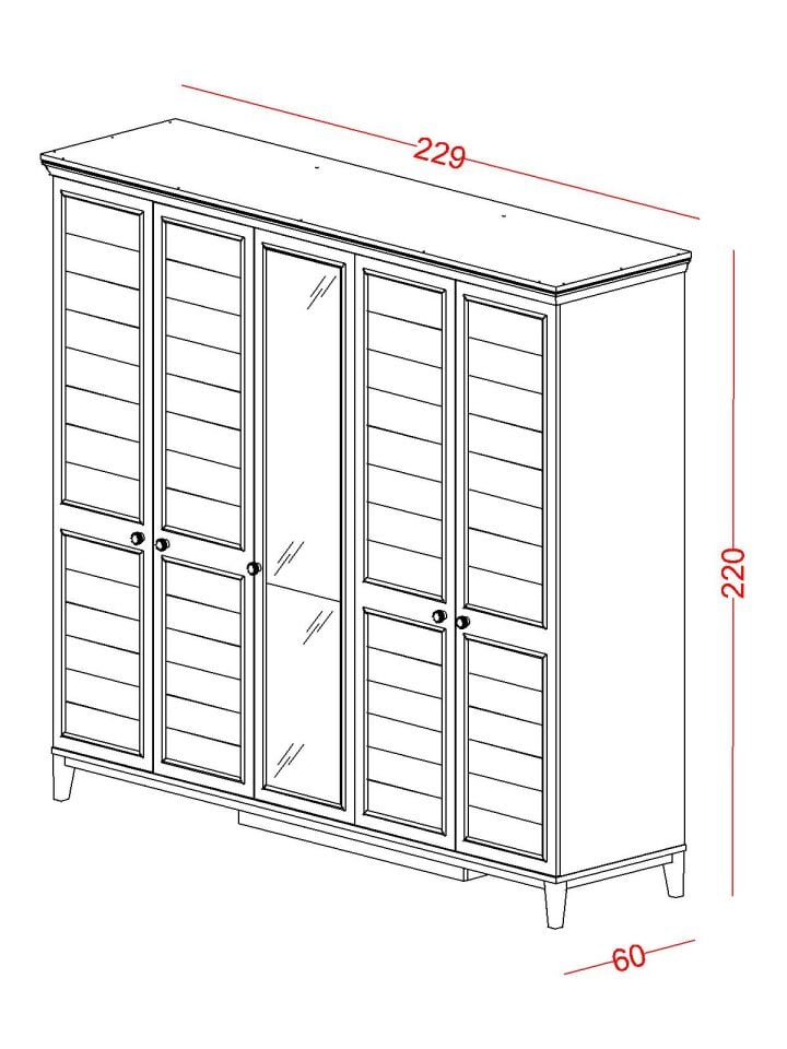 Magna 5 Kapaklı Dolap