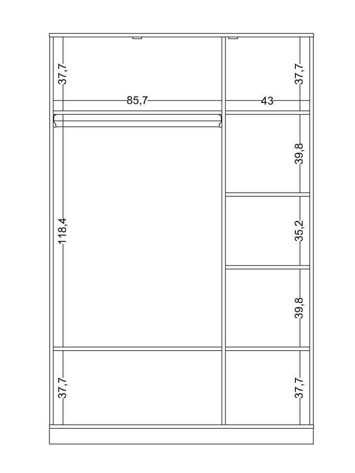 Bohemlife 3 Kapaklı Dolap