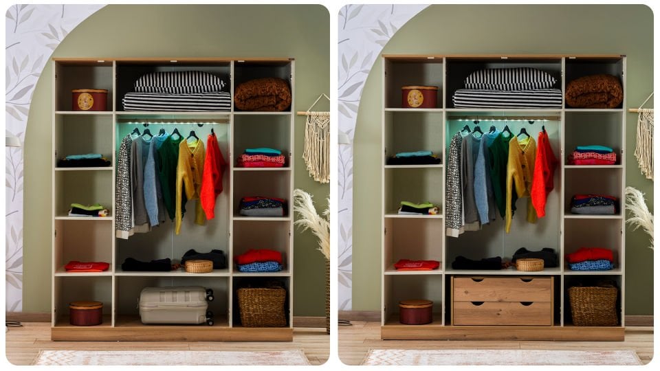 Bohemlife 4 Kapaklı Dolap