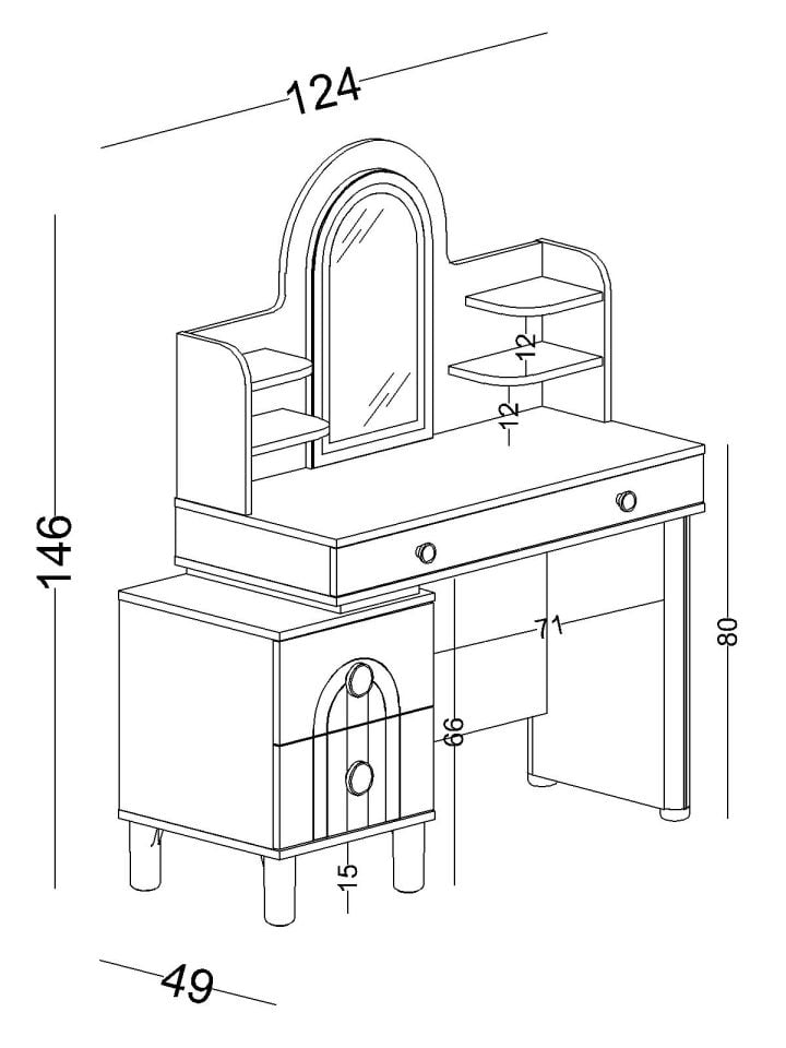 Bohemlife Makyaj Masası