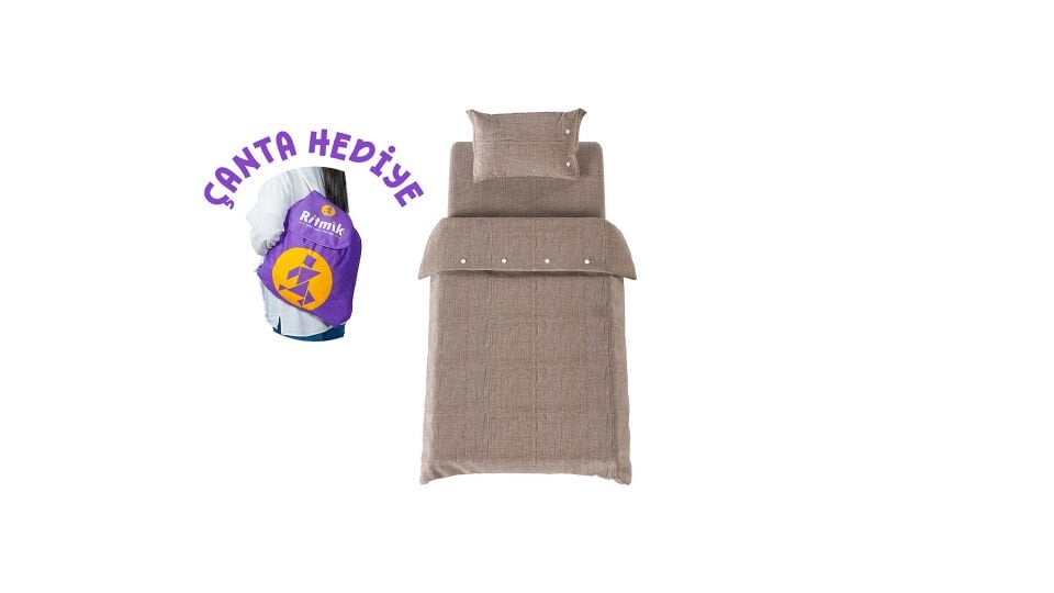 Stone Nevresim Takımı Açık Kahve