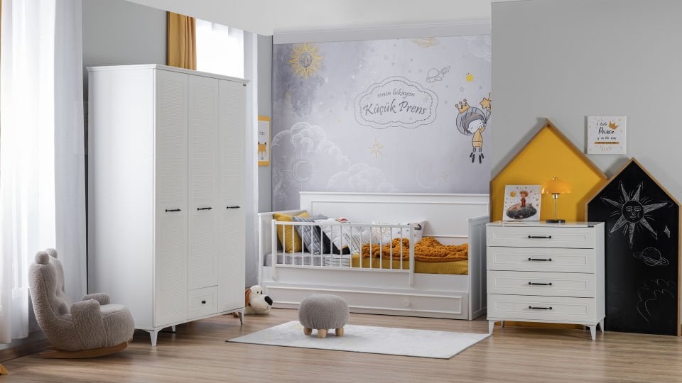 Dobby Montessori Beyaz 90X200