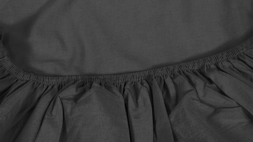 Dora Lastikli Çarşaf & Yastık Kılıfı Seti  100*200 - Siyah