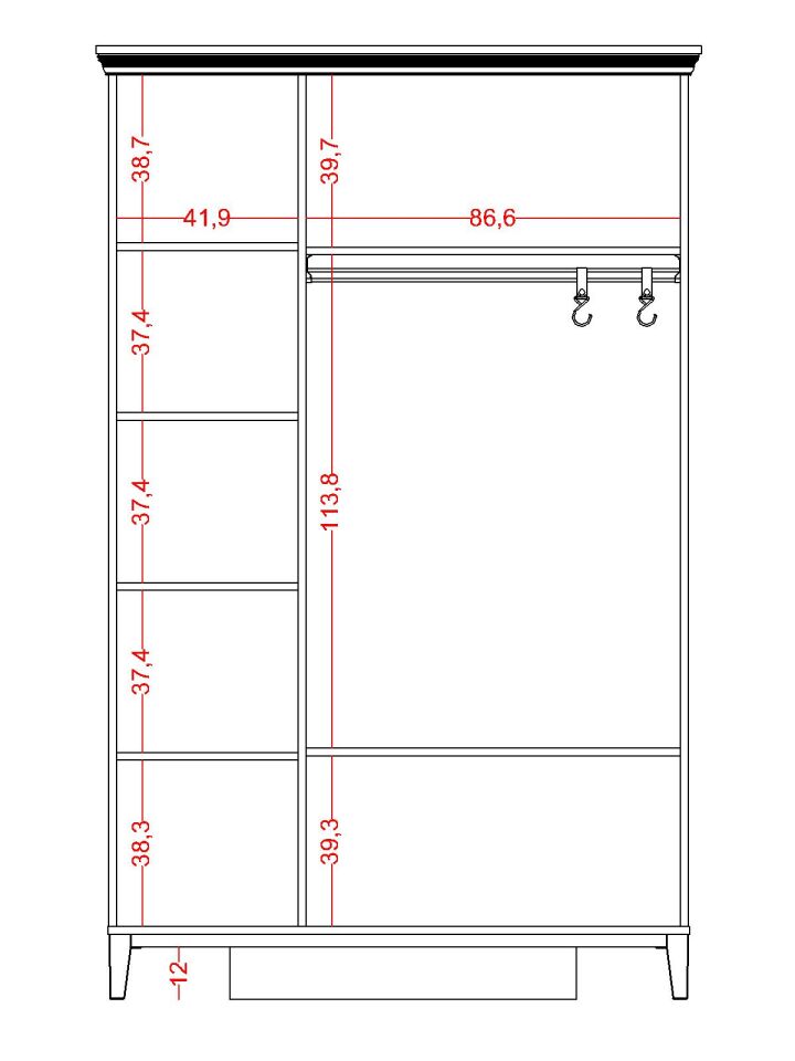 Regnum 3 Kapaklı Dolap
