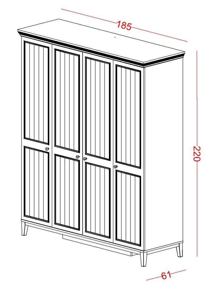 Regnum 4 Kapaklı Dolap