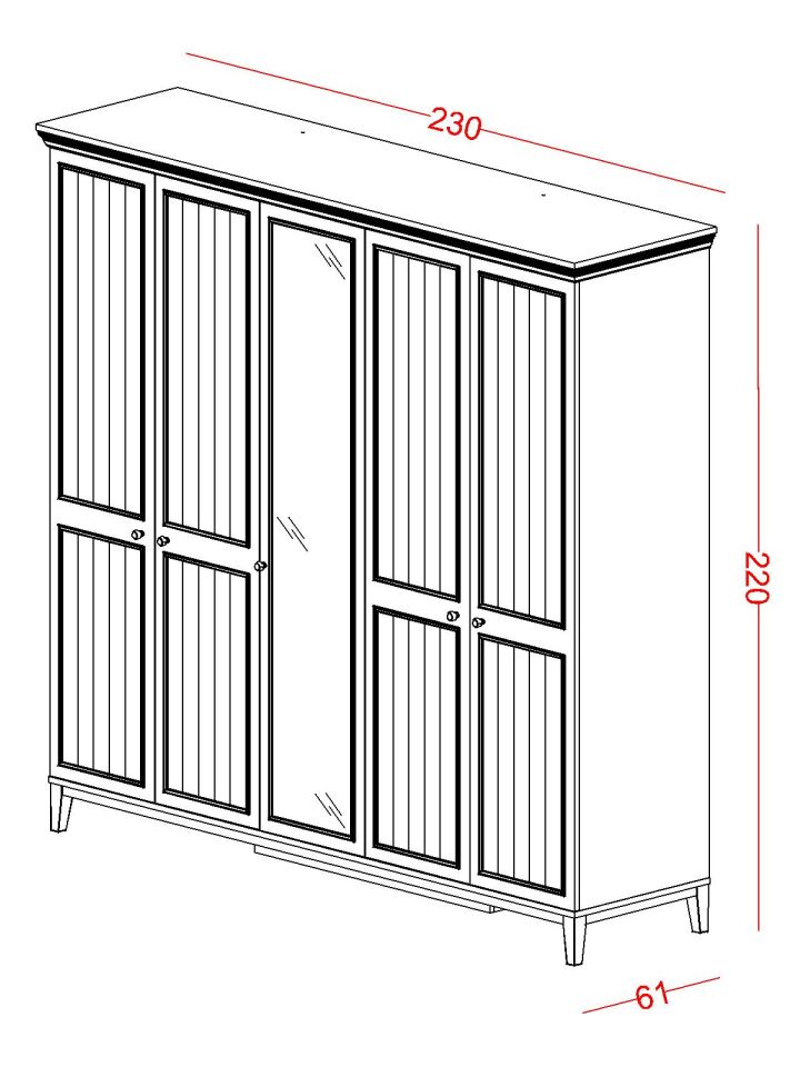 Regnum 5 Kapaklı Dolap