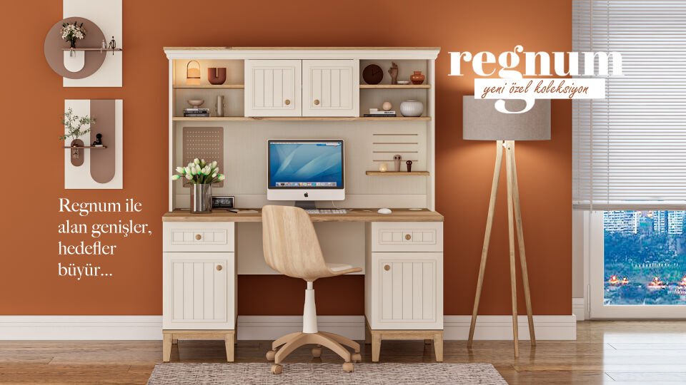 Regnum Geniş Çalışma Masası + Üst Modül
