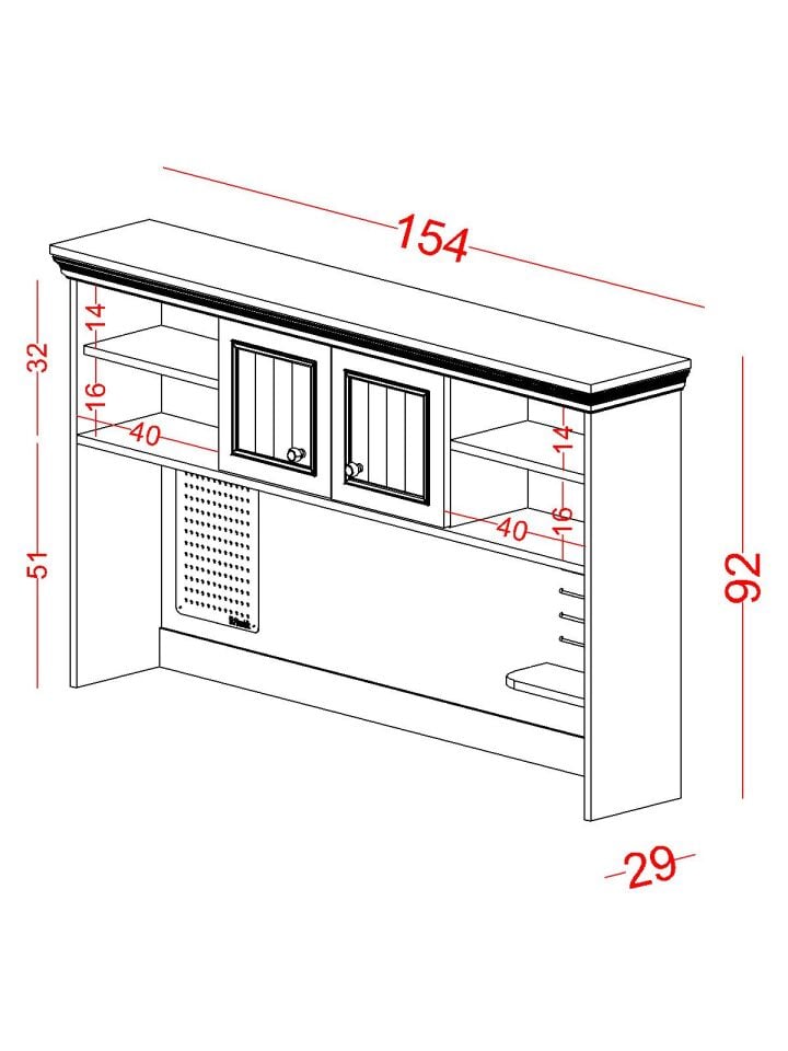 Regnum Geniş Çalışma Masası Üst Modül