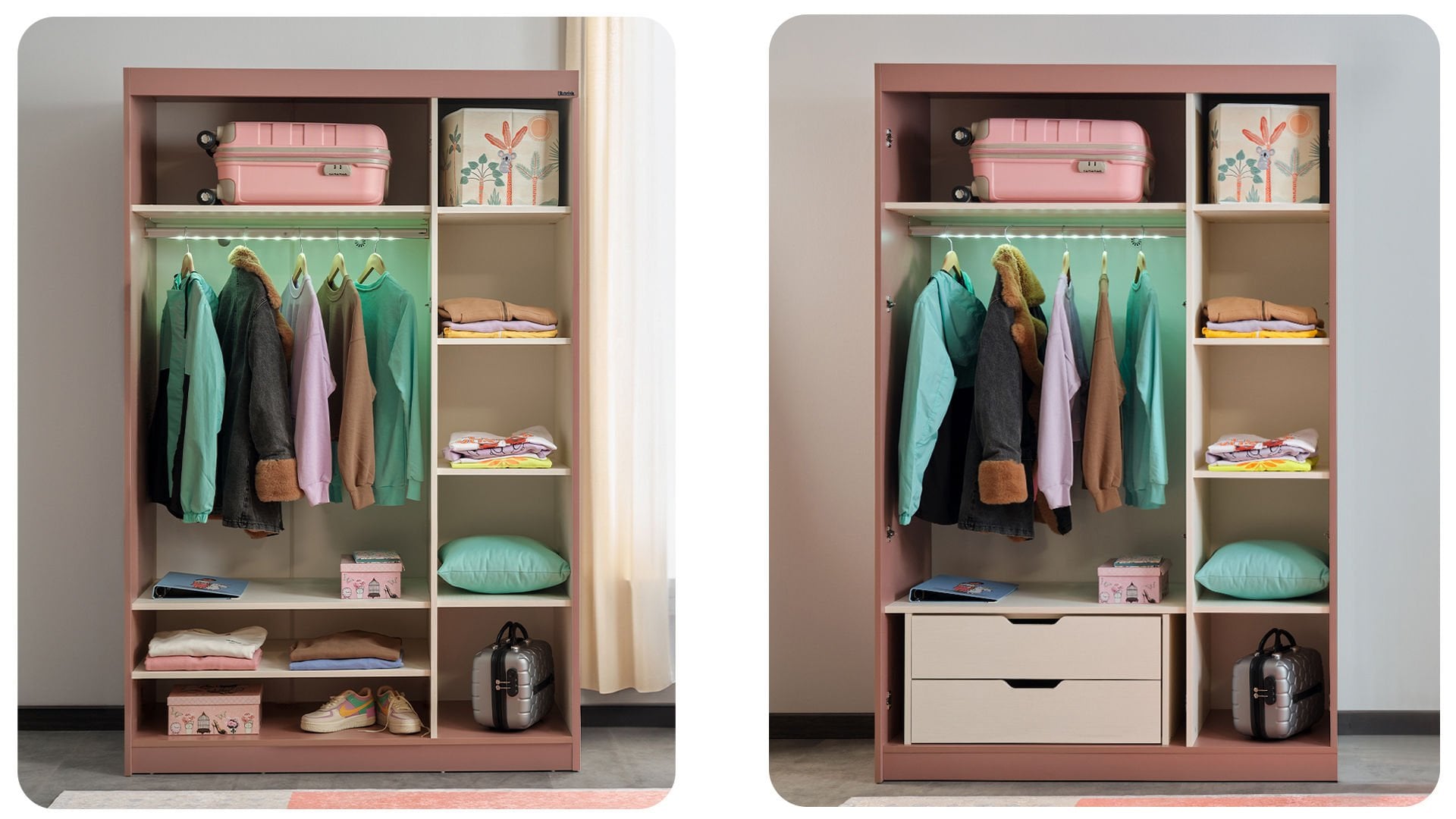 Linda 3 Kapaklı Dolap | Şık ve Fonksiyonel Depolama