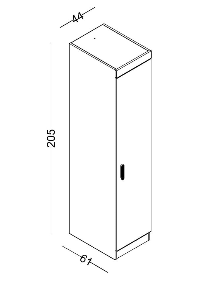 Linda Tek Kapaklı Dolap
