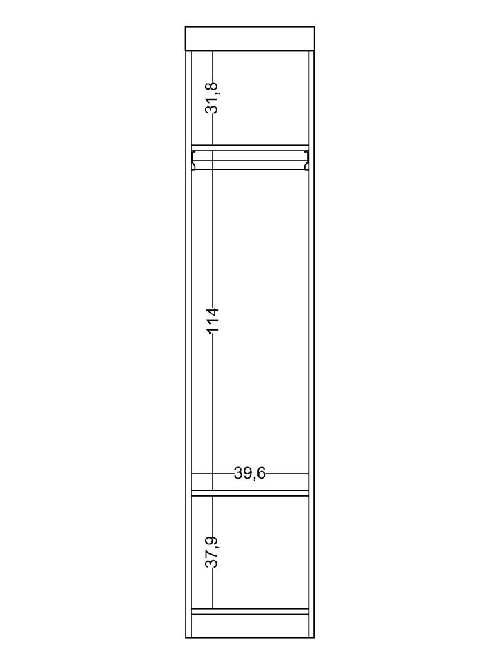 Linda Tek Kapaklı Dolap