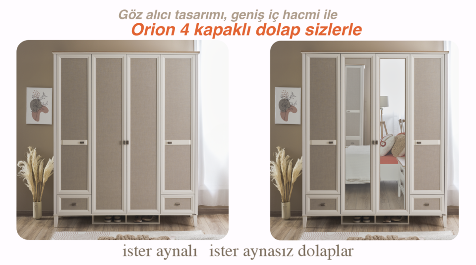 Orion 4 Kapaklı Dolap