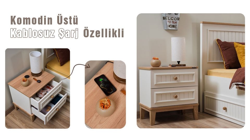 Mirage Komodin (Usb Portlu)