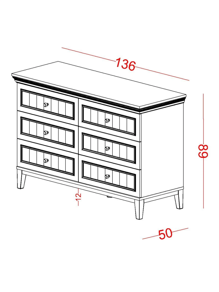 Regnum Geniş Şifonyer ve Üst Modül