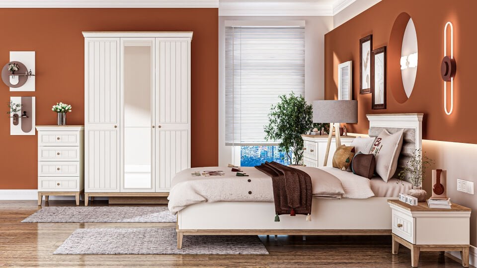 Regnum 3 Kapaklı Dolap (Aynalı)