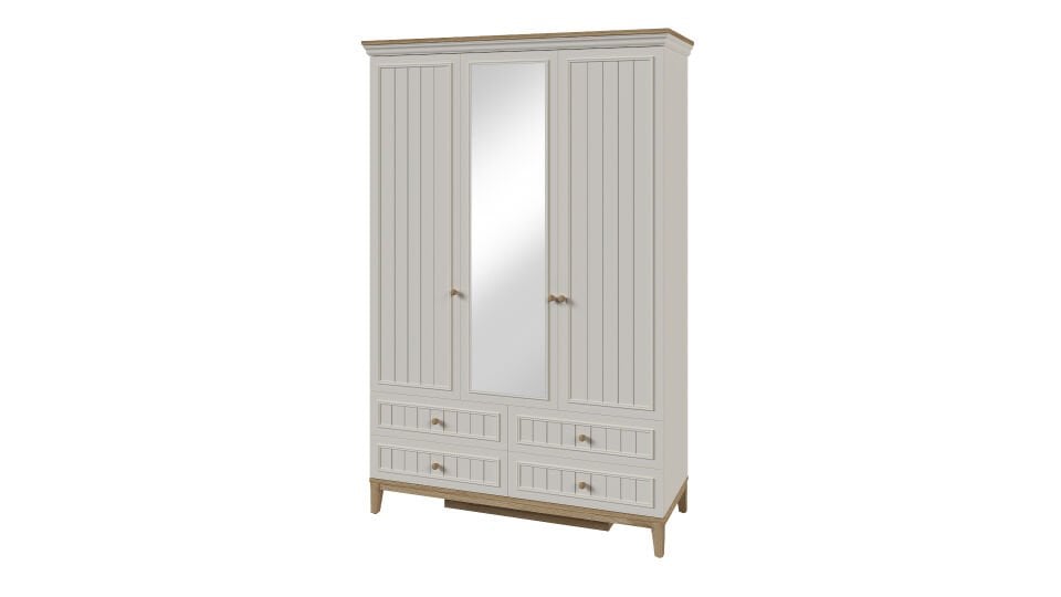 Regnum 3 Kapaklı Dolap Çekmeceli (Aynalı)