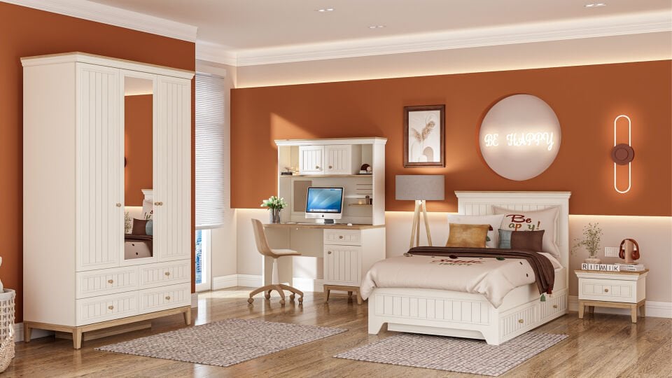 Regnum 3 Kapaklı Dolap Çekmeceli (Aynalı)