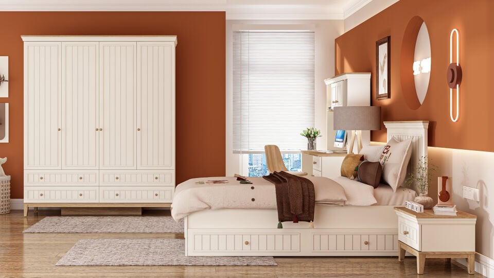 Regnum 4 Kapaklı Dolap Çekmeceli