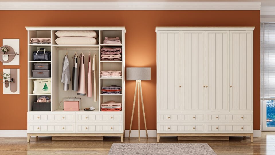 Regnum 4 Kapaklı Dolap Çekmeceli