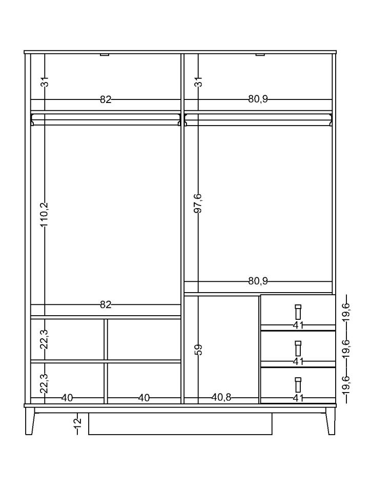 Poli 4 Kapaklı Dolap