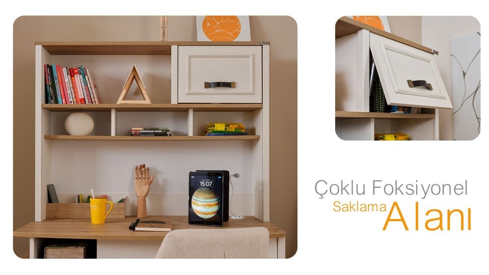 Poli Çalışma Masası Üst Modül