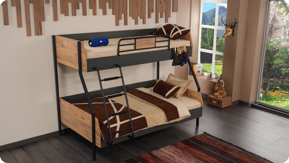 Nirvana Ranza  Üst 90X200 - Alt 120X200 ve Korkuluk