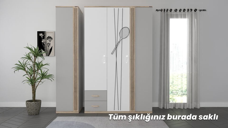 Porto 3 Kapaklı Dolap